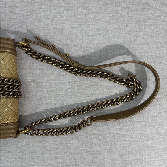 CHANEL Metallic Python Boy Flap Bag Small GHW - Picture 14 of 17